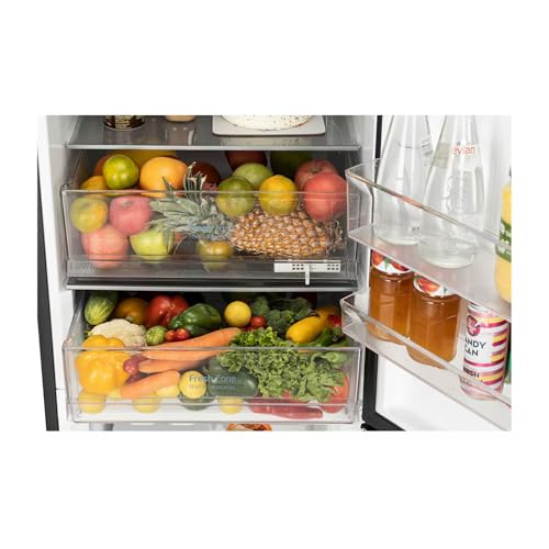 Image of LG 340L 3 Star Bottom Freezer Refrigerator (GL-B382EBMX, 2025 Model, Door Cooling +, AI ThinQ, Wi-Fi Convertible, Metal Fresh, Black Mirror)