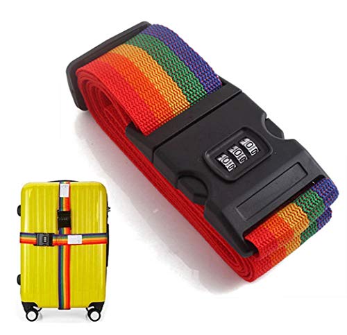 Preisvergleich Produktbild Bunt Einstellbar Gepäckband Dauerhaft Koffergürtel Gepäck Sicherheit Verpackungsband Mit Passwortsperre Reisetasche Zubehör Von SamGreatWorld