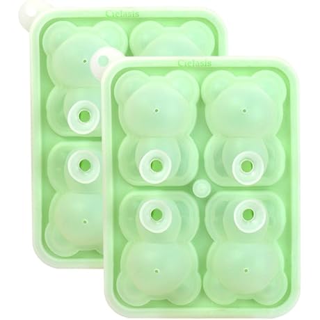 Teddy Bear Ice Cube Molds Set of 2