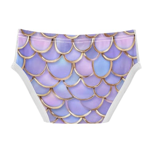 Gold Purple Mermaid Scales Toddler Boy's Underwear 2T 202c00562