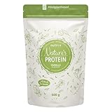 Nutri + Natures Protein Vanille 1000 g - natürliches Proteinpulver ohne Süßungsmittel Zucker & Milch - 83,1% Eiweiß pflanzliches Eiweißpulver 1 kg