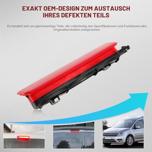 Bremsleuchte für Caddy 3, KASturbo 3. Dritte Bremslicht Heckklappe 2004-2015 2K0945087C 2K0945087A 2K0945087B