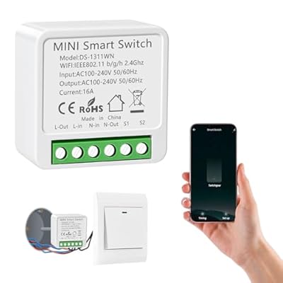 HNCY - 1PC Interruptor de Luz Inteligente WIFI Interruptore Inteligente Alexa Smart Switch WIFI Interruptori Inteligente Compatible con Alexa Tuya y Smart Life Interruptor WIFI Interruptor Alexa