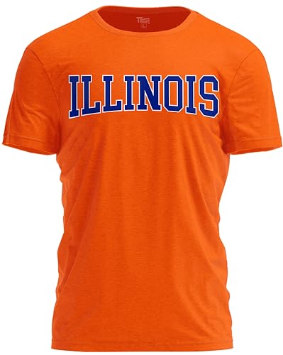 TeeStock Illinois T-Shirt Bold Sport State Letters Tee for Fans and Game Days
