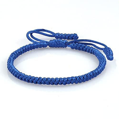 COLORFUL BLING Handmade Tibetan String Bracelet Adjustable Woven Rope Knot Buddhist Kabbalah Protection Lucky Friendship Bracelets for Mens Womens Amulet Gifts, one size, Cotton, cotton
