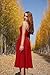 Memoriesea Women's Elegant Square Neck Swing A Line Wedding Evening Party Midi Dress Red