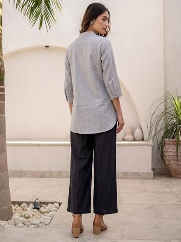 Image of TOPLOT Embroidery Cotton Kurta Set for Woman || Co ord Set for Women Stylish (5239)