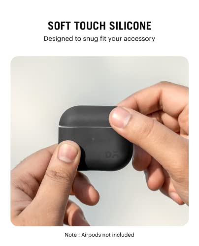 Image of Dailyobject Protective Poncho Case Cover for Apple Airpods 3 | Durable Silicone Material | Shock Resistant & Lightweight | Compatible Wireless Charging | Stylish Design - (Black)