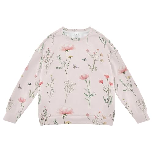 JUNZAN Cartoon Callistephus Blush Little Girls Sweatshirts Hoodies Fleece Hoodie for Boys Party 4T