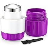 3-in-1 Tablettenmörser klein,Tabletten Zerkleinern mit schneider,Tablettenzerkleinerer mit Edelstahl-Mahlkopf,Mörser Tabletten mit Tablettenfach,Multifunktionaler Schneller Tablettenmörser (Lila)