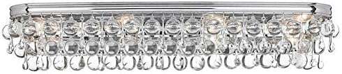 Crystorama Calypso 8 Light Crystal Teardrop Polished Chrome Bathroom Vanity