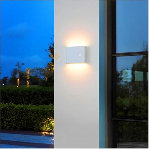 Applique murale extérieure détecteur de mouvement LED blanche