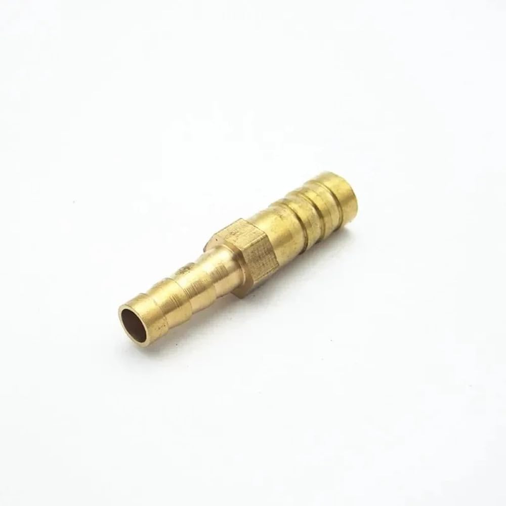 Lot de 10 raccords cannelés droits en laiton pour tuyau d'arrosage, 2 voies, diamètres disponibles : 4 mm, 5 mm, 6 mm, 8 mm, 10 mm, 12 mm, 14 mm, 16 m