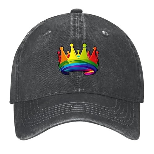 Casquette de baseball couronne arc-en-ciel idéale pour votre sac de plage