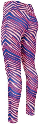 Zubaz NFL Women's Basic Zebra Print Legging (US, Alpha, XX-Large, Regular, Regular, Buffalo Bills) Team Color - 1