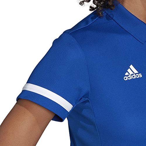Adidas Female Team 19 Polo Shirt, Team Royal Blue/White,L #TOP3