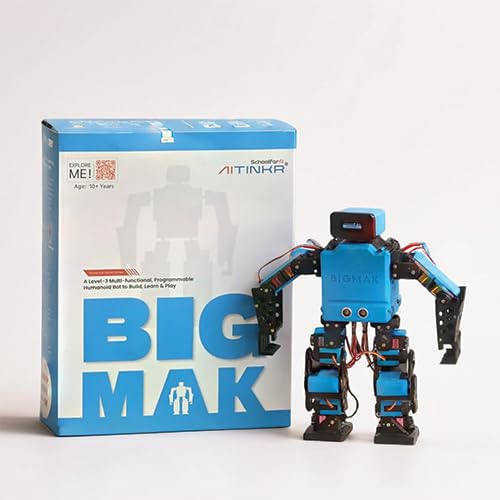 BIGMAK Level-3 Programmable Humanoid Robot Kit for Kids 10+ | 80+ Parts | 19 DOF | 20+ Skills | Coding & Robotics Learning Kit with Trainer-Led Sessions | STEM Educational Robot Toy-image-31