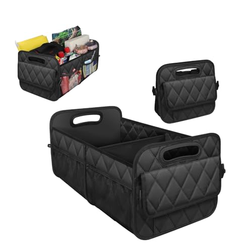 Sun Walker Car Trunk Organizer, Collapsible Auto Storage Box Cargo Organizer with Reinforced Handle,...