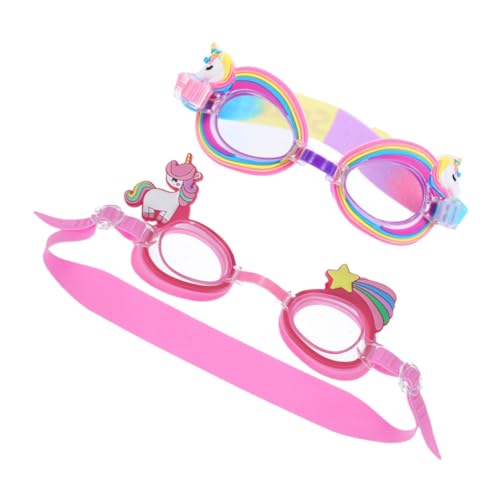 UPKOCH 2 piezas Gafas de Natación Infantiles Antivaho con Protección UV Lentes Transparentes de de Piscina Playa y Parque Acuático Cómodo y Seguro