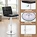 BestOffice Bar Stools Set of 2, Adjustable PU Leather Swivel Barstools, Modern Counter Stools with Back and Footrest, Counter Height Barstools for Bar, Kitchen and Dining Room