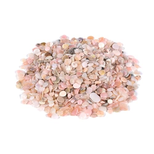 Justinstones 100 Grams Small Peruvian Pink Opal Tumbled Chips Polished Crushed Stone Crystal Healing Embellishments