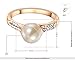 Angelady 18k Rose Gold Plated Pear Ring for Women Best Gifts Idea (Available in Sizes 6 7 8)