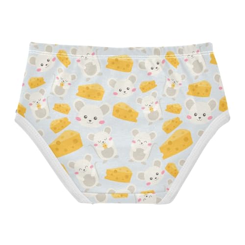 Little Girl Underwear Toddler Panties Kids Undies Mouse Cheese Soft Cotton Briefs 2T-8Y2