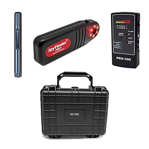 Anti-Spy Counter Surveillance RF Detection and Lens Finder Kit - Detect Hidden Cameras GPS RF Frequencies from 10MHz
