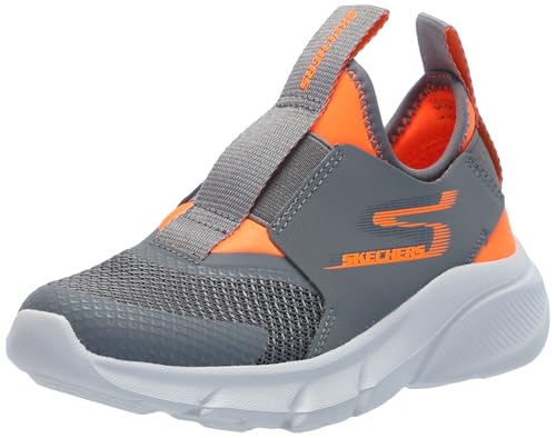 Skechers Skech Faster-Reczo, Zapatillas Niños, Charcoal Orange, 6.5 Big Kid