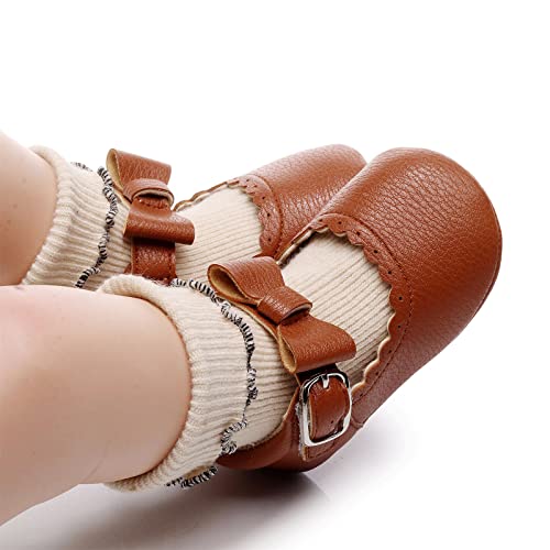 Baby Shoes Boys Girls Infant Sneakers Infant Girls Single Shoes Bowknot First Walkers Shoes Buckle Non-SIip4