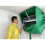 【両手が使える！｜エアコン洗浄カバー 業務用】排水ホース付き｜プロ向け 繰り返し使える｜【錫村商店公式】