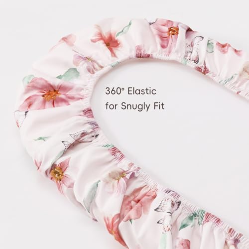 Image of david's kids 3 Pack Bassinet Sheets, Ultra Soft Breathable Comfortable Baby Sheet Set for Boys Girls Neutral, Univeral Fit for Most Cradle and Bassinet Mattress, Floral