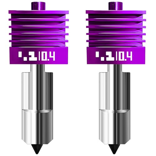2-Pack 0.4mm X2D Hotend kit for Bambu Lab P2S/X2D/H2D/H2S/H2C/A1/A1 mini (silicone sleeve not included), Nano-coated non-stick nozzle, high-hardness, high-temperature resistant for Bambu Lab X2D