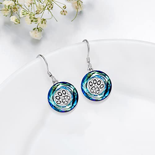 Boucles d'oreilles patte de chien et chat argent 925, cadeau idéal