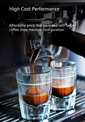 Programmierbare Kaffeemaschine Espressomaschine Halbautomatische Heim- und Gewerbekaffeemaschine mit Mahlfunktion Silber – Bild 3
