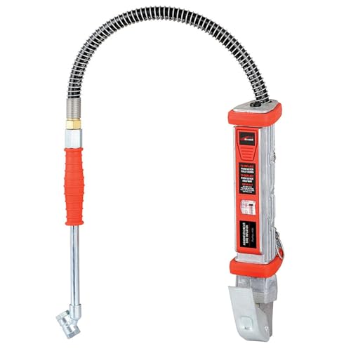 Accufill Professional Tyre Pressure Gauge Air Tyre Inflator with 0.5m Hose & Twin Push-On Connector Die-Cast Aluminum Handheld for Truck/Car/Bike