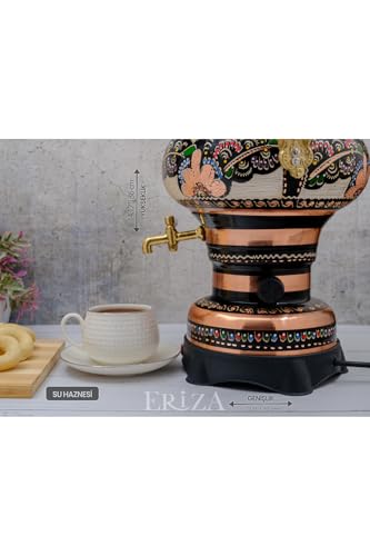 Samovar eléctrico cobre 5.2 litros diseño turco metálico miniatura 4