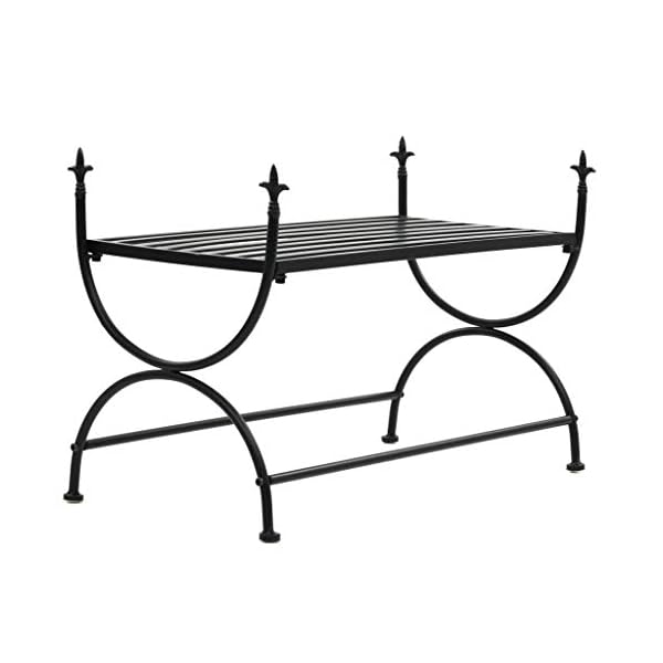 Bench Vintage Style Metal 83x42x55 cm Black