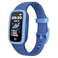 TICTIKY Kids Fitness Tracker Watch with Amoled Screen, Activity Tracker No Phone Needed, Heart Rate Sleep Monitor, 3ATM Waterproof, Pedometer, Alarm Clock, 3 Games, Step Counter Watch for 5-10