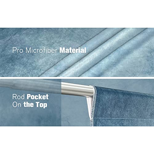 Urctepics 5X7Ft Pro Microfiber Abstract Blue Portrait Headshots Backdrop For Photography Blue Painted Canvas Photography Background Baby Light Blue Photography Background Fabric #TOP2