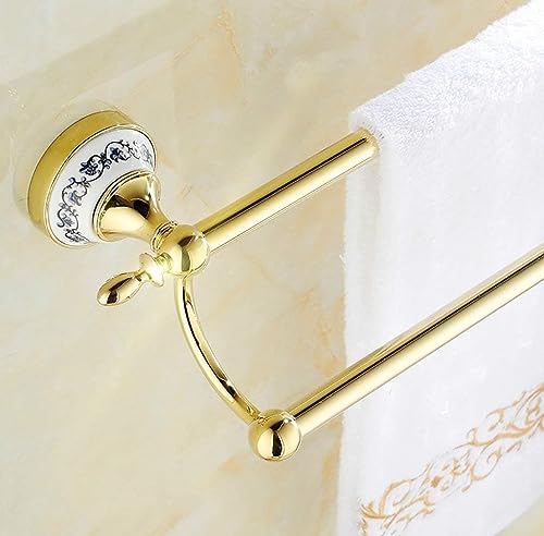 Solution peu encombrante avec ce porte-serviettes double tringle 50 cm