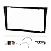 Produktbild tomzz Audio 2439-005 Doppel DIN Radioblende Set Kompatibel mit Opel Corsa C Combo Omega B Vectra C Meriva schwarz mit Radioadapter ISO, Antennenadapter ISO DIN, Entriegelungsbügel