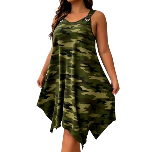 Robe sans manches imprimée chic en satin fluide décontractée