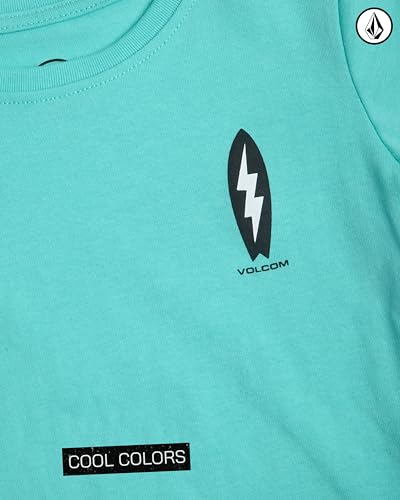 Image of Volcom Baby Boys Swim Set - 2 Piece Short Sleeve Swim Shirt Graphic Tees & Board Shorts - Infant Toddler Little Boys Swimsuit