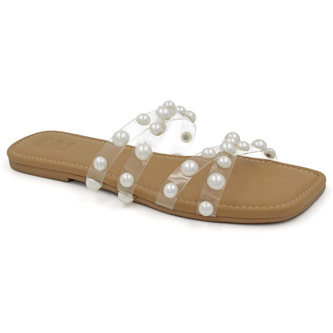 CAI Women Double Crossed Pearl Flats Nude (B0D9Q57R77) Amazon Price History, Amazon Price Tracker