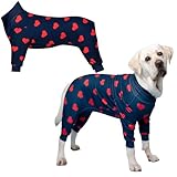 Picture of Spark Paws Dog Pajama, Dog Recovery Suit Male, Onesie, Ultra-Soft and 4-Way Stretch, for Small Medium and Large Breeds - Hearts - 3XL