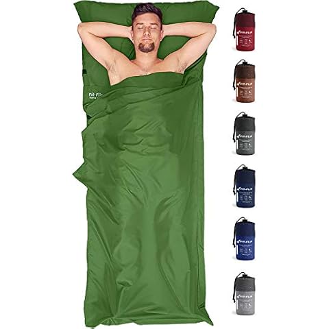 Fit-Flip Hüttenschlafsack Ultraleicht, Mikrofaser Schlafsack Inlay Cover