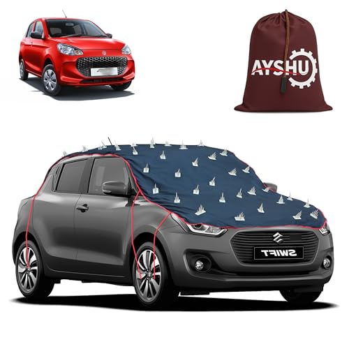 Image of AYSHU Water-Resistant Spike Car Cover for Maruti Suzuki Alto K10 - Protects from Dogs, Monkeys, Dust, Sunlight & UV - Full Roof Universal Fit