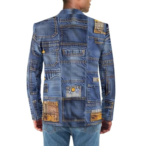 Blazer for Men Regular Fit Suit Jacket Coat Sport Coats One Button Notch Lapel Dress Jacket with Pockets2