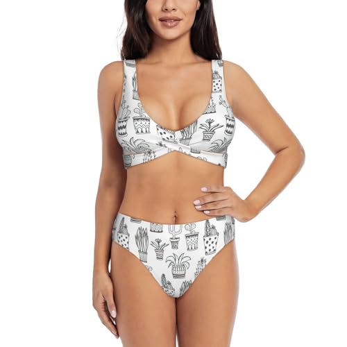 Maillot de bain deux pièces cactus idéal pour vos fêtes autour de la piscine
